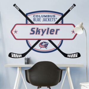 Columbus Blue Jackets: Personalize Name - Officially Licensed NHL Transfer Decal 52.0"W x 39.5"H by Fathead | Vinyl