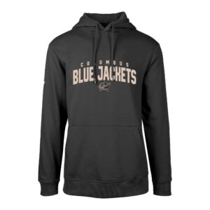 Men's Levelwear Black Columbus Blue Jackets Podium Pullover Hoodie