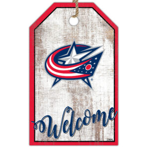 Columbus Blue Jackets 11'' x 19'' Welcome Team Tag Sign